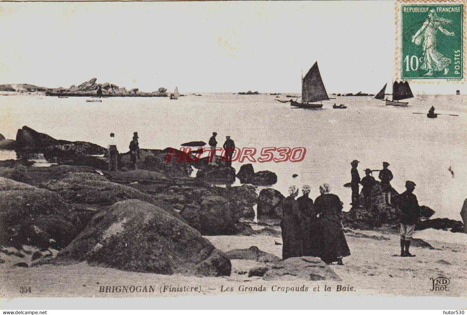 CPA BRIGNOGAN - FINISTERE - LES GRANDS CRAPAUDS ET LA BAIE - Other & Unclassified