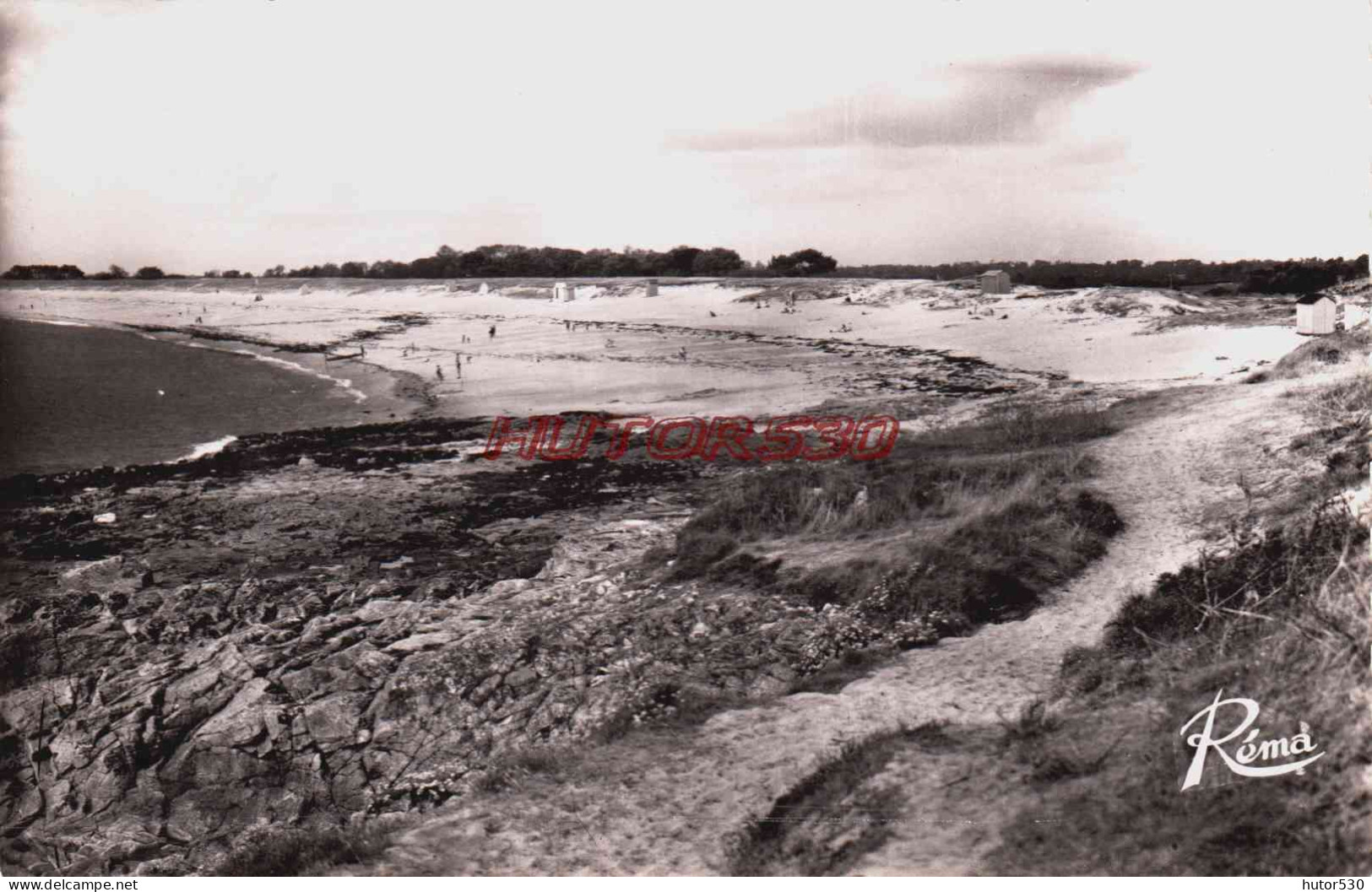 CPSM BENODET - FINISTERE - LA PLAGE VUE DE L'INSTITUT MARIN - Bénodet