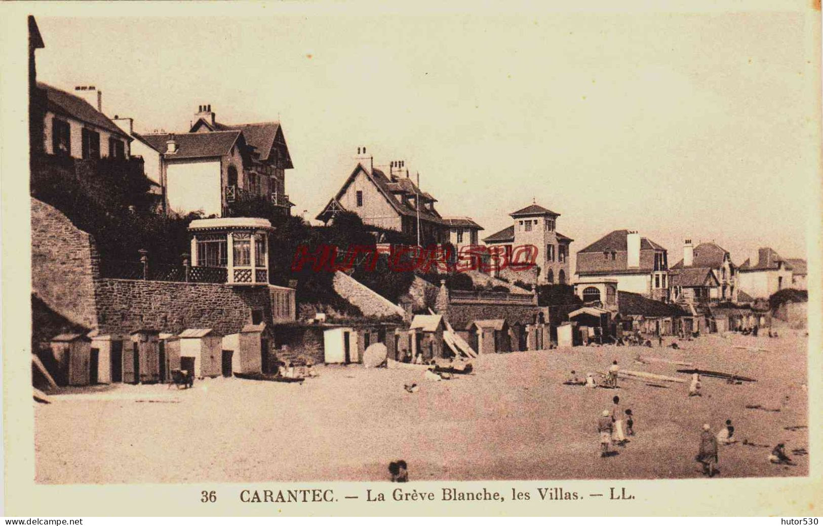 CPA CARANTEC - FINISTERE - LA GREVE BLANCHE - LES VILLAS - Carantec