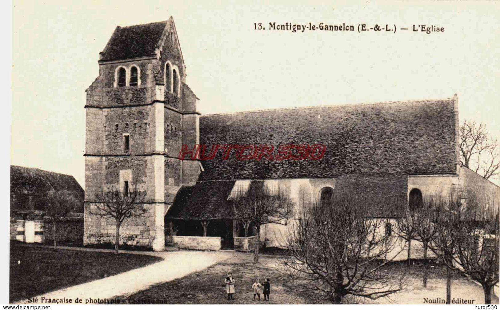 CPA MONTIGNY LE GANNELON - EURE ET LOIR - L'EGLISE - Autres & Non Classés