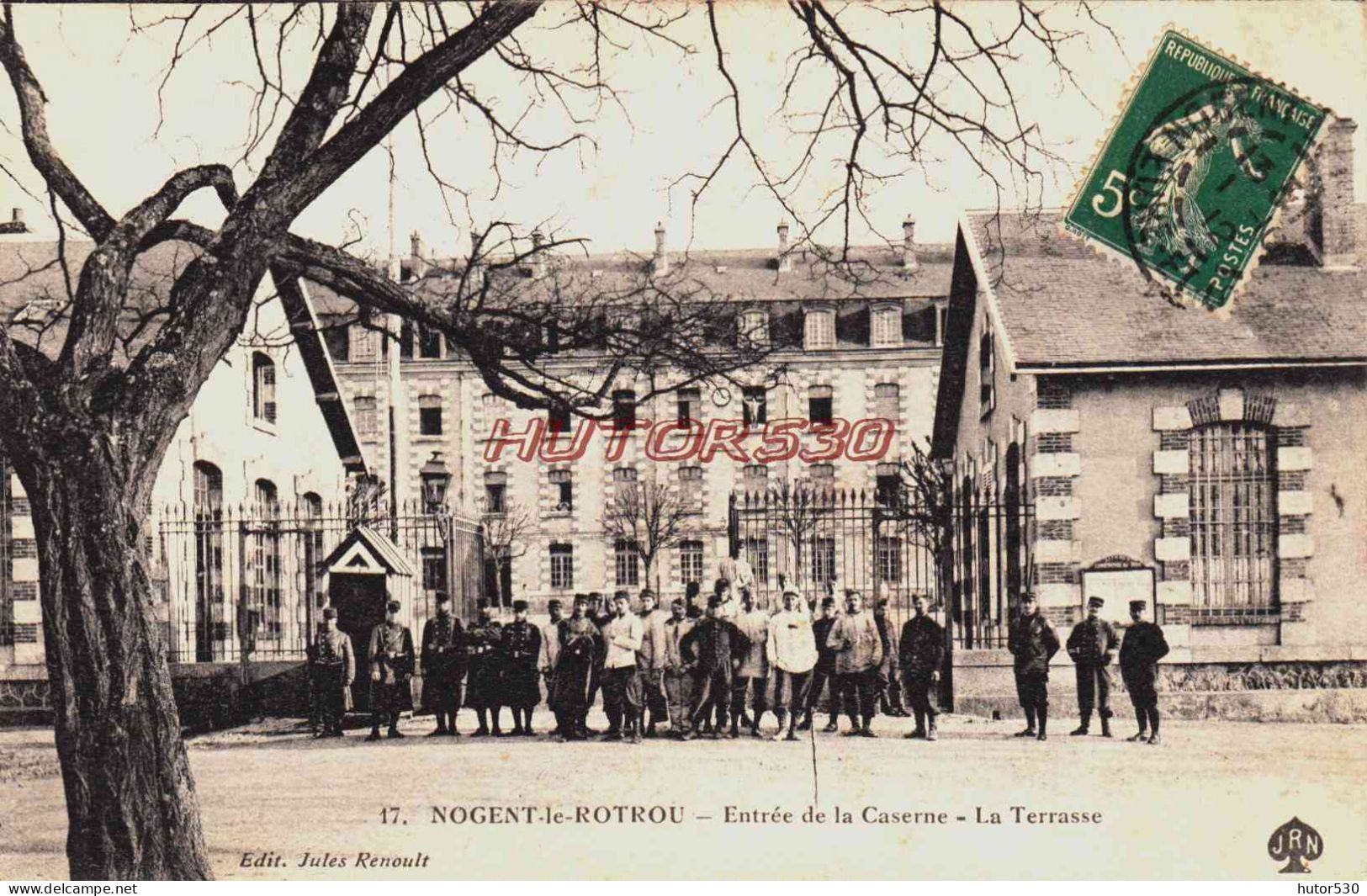 CPA NOGENT LE ROTROU - EURE ET LOIR - ENTREE DE LA CASERNE - LA TERRASSE - Nogent Le Rotrou