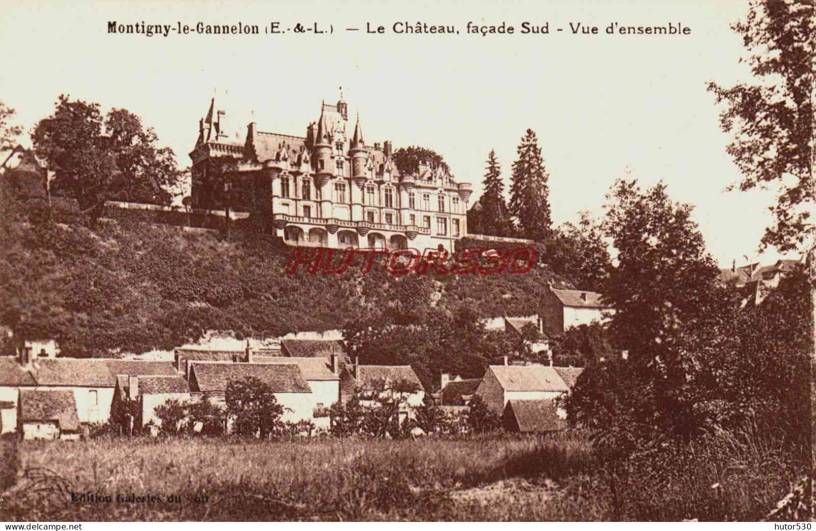 CPA MONTIGNY LE GANNELON - EURE ET LOIR - VUE D'ENSEMBLE - Autres & Non Classés