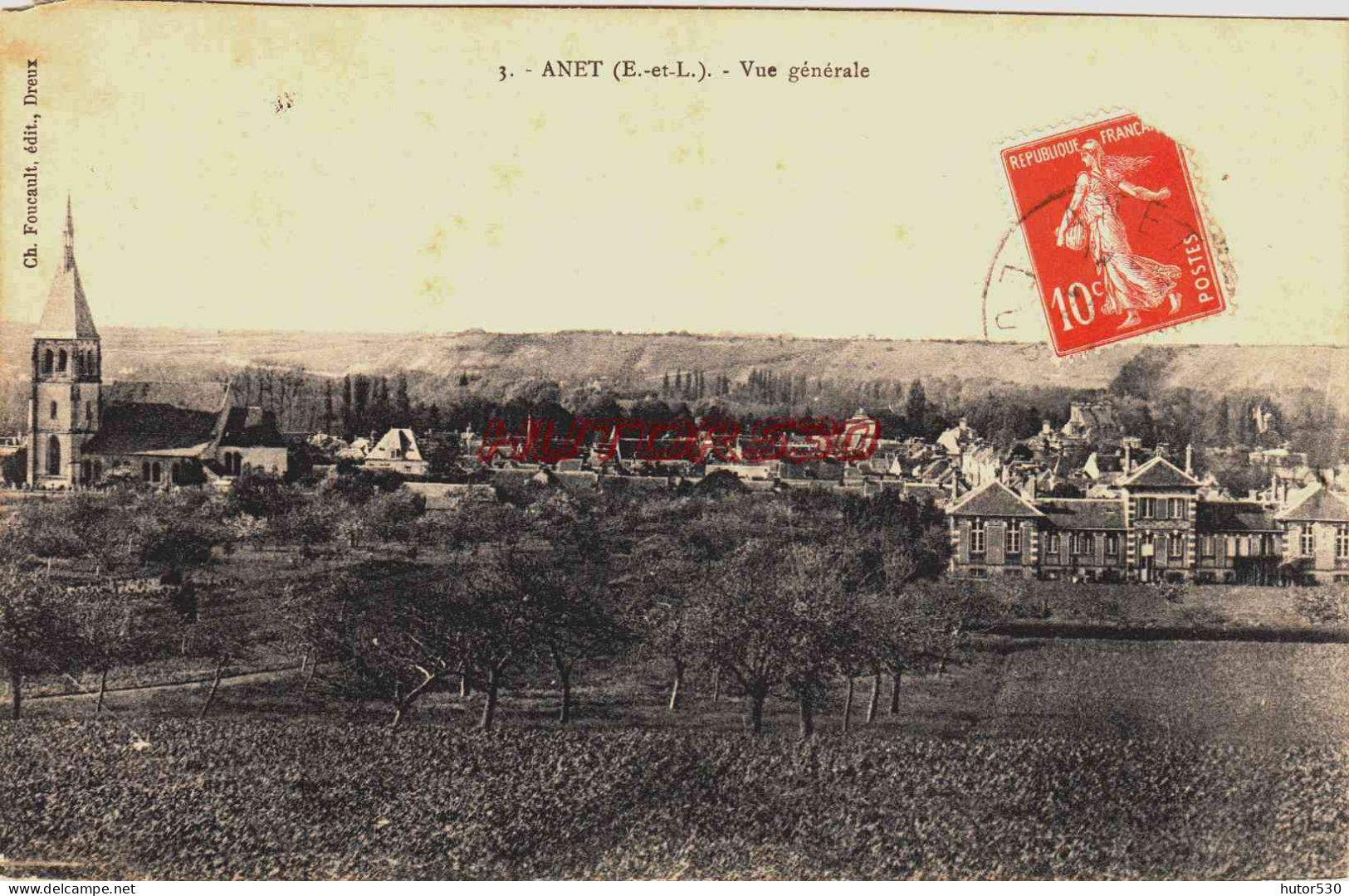 CPA ANET - EURE ET LOIR - VUE GENERALE - Autres & Non Classés