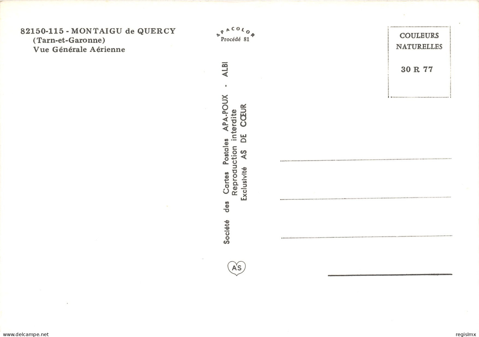 82-MONTAIGU DE QUERCY-N°1030-B/0331 - Montaigu De Quercy