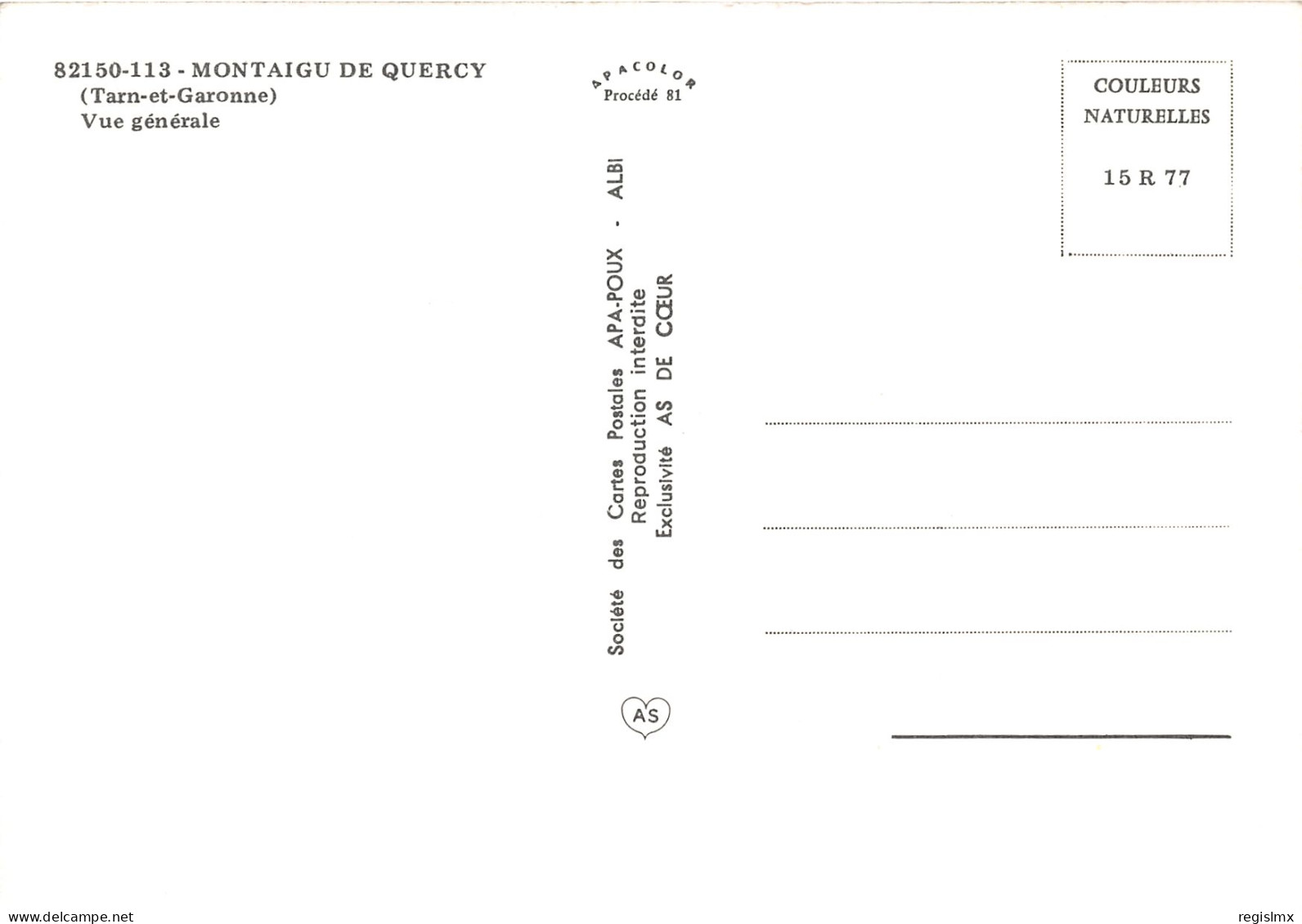 82-MONTAIGU DE QUERCY-N°1030-B/0321 - Montaigu De Quercy