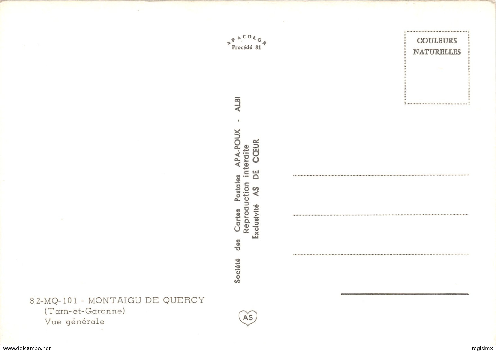 82-MONTAIGU DE QUERCY-N°1030-B/0329 - Montaigu De Quercy