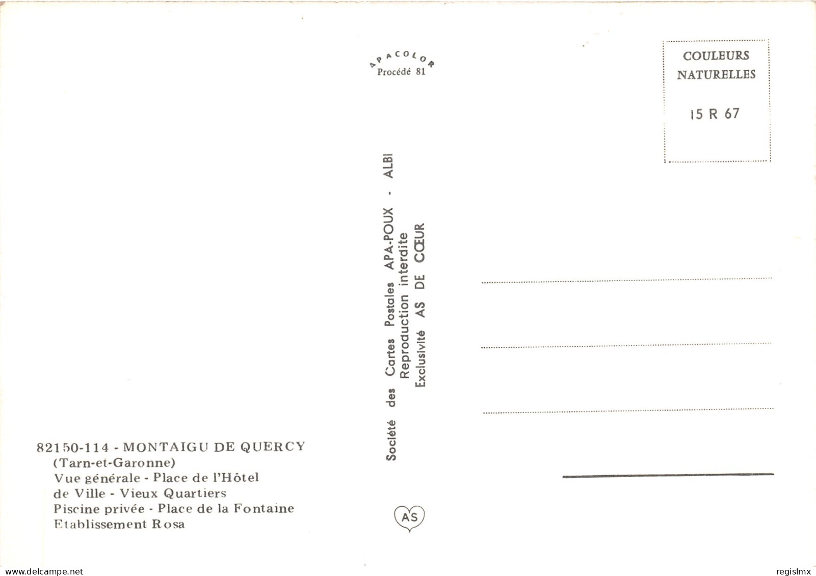 82-MONTAIGU DE QUERCY-N°1030-B/0317 - Montaigu De Quercy