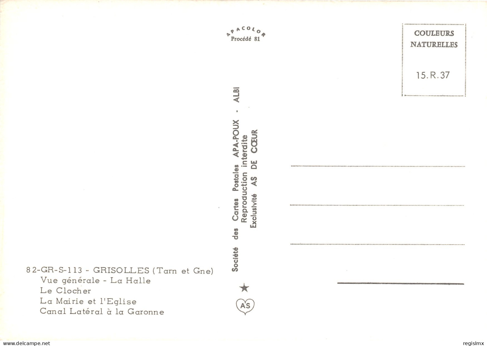 82-GRISOLLES-N°1030-B/0253 - Grisolles