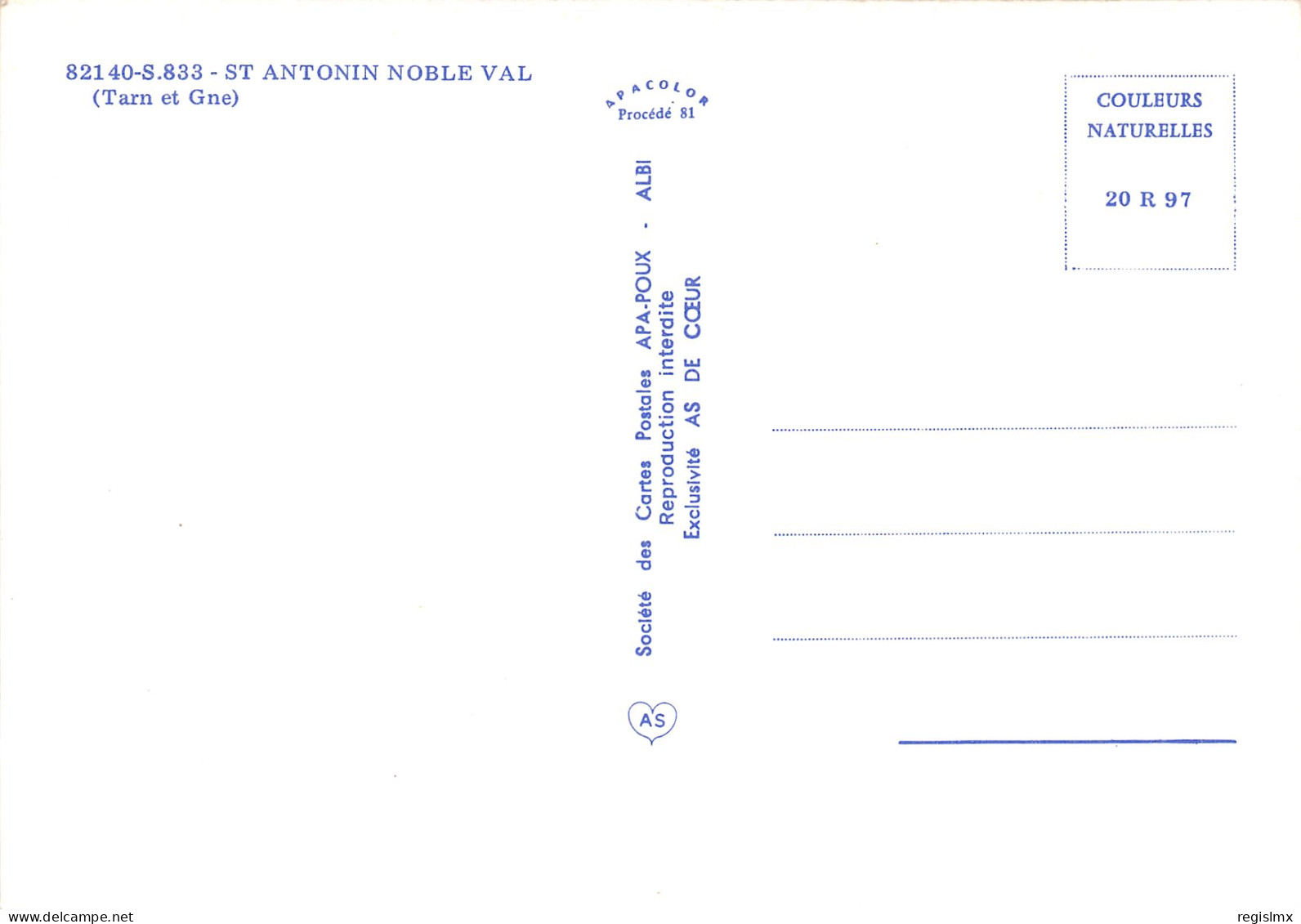82-SAINT ANTONIN NOBLE VAL-N°1030-B/0189 - Saint Antonin Noble Val
