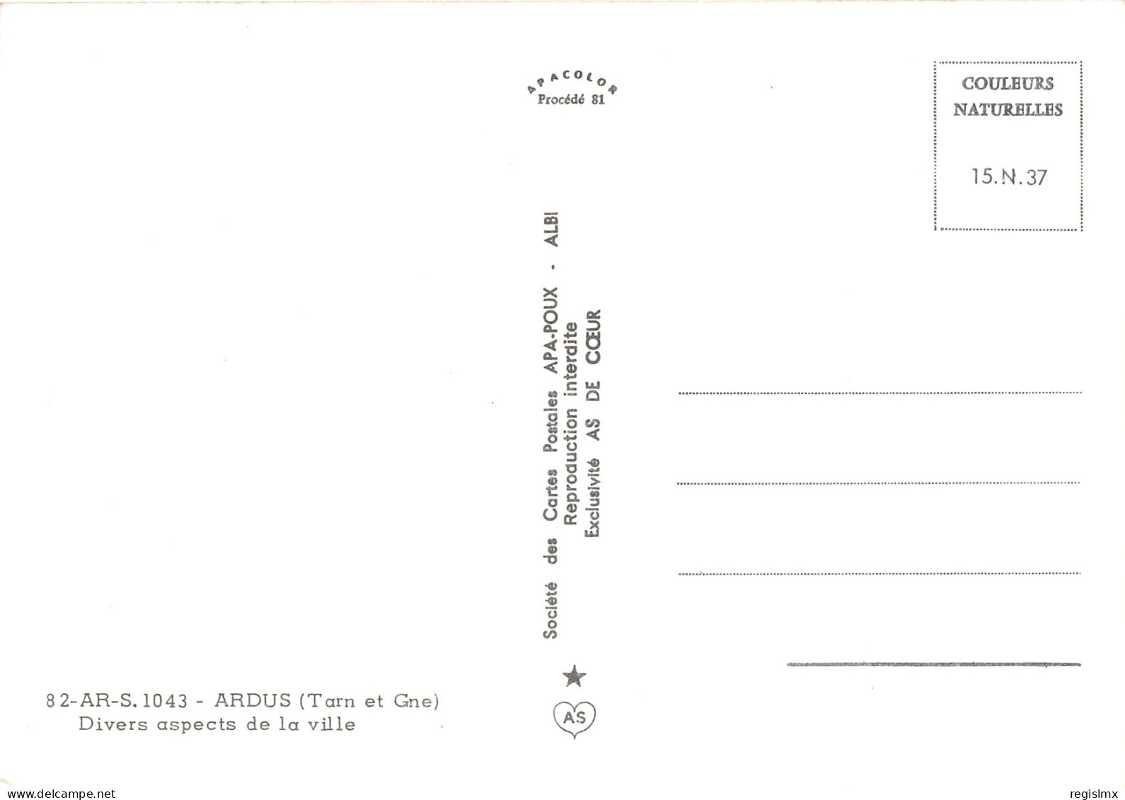 82-ARDUS-N°1030-B/0063 - Other & Unclassified