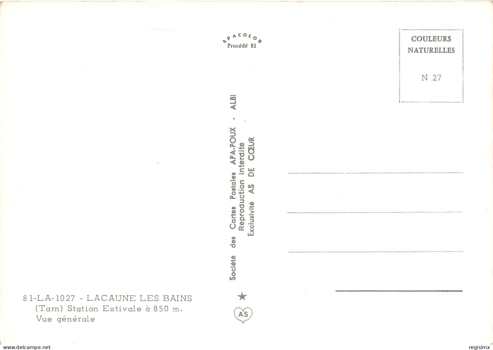 81-LACAUNE LES BAINS-N°1030-A/0375 - Sonstige & Ohne Zuordnung