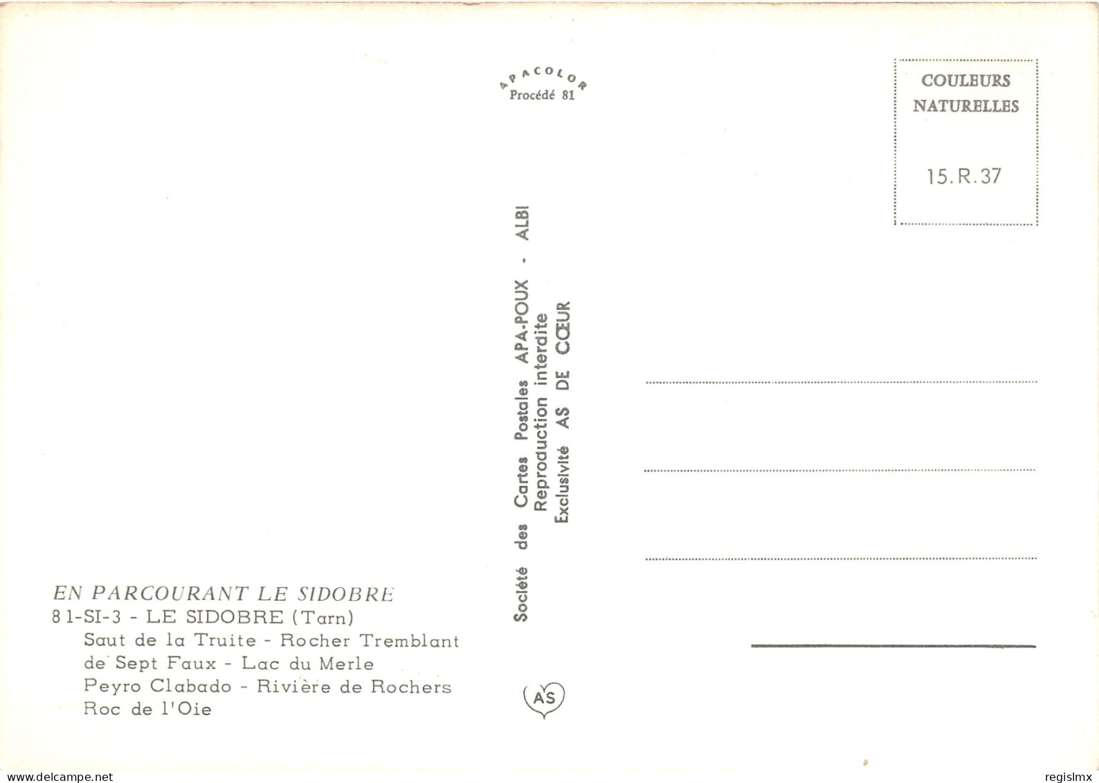 81-LE SIDOBRE-N°1030-A/0309 - Sonstige & Ohne Zuordnung