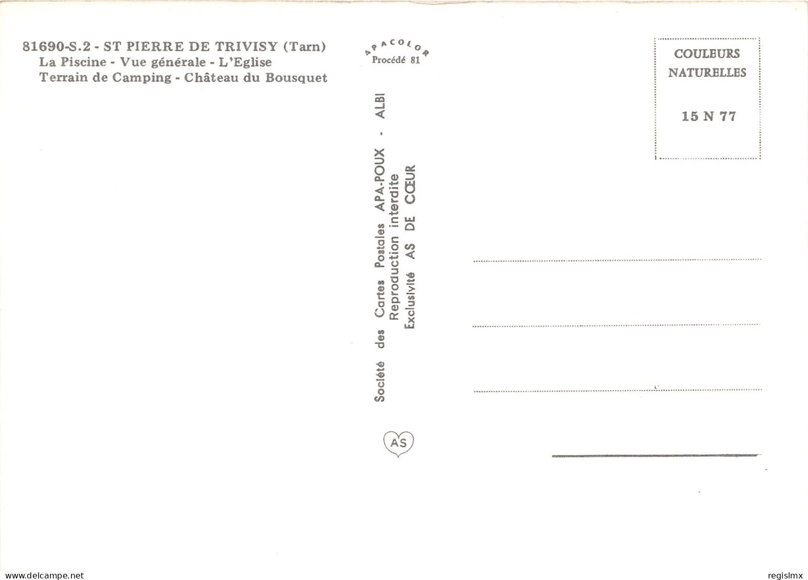 81-SAINT PIERRE DE TRIVISY-N°1030-A/0159 - Sonstige & Ohne Zuordnung