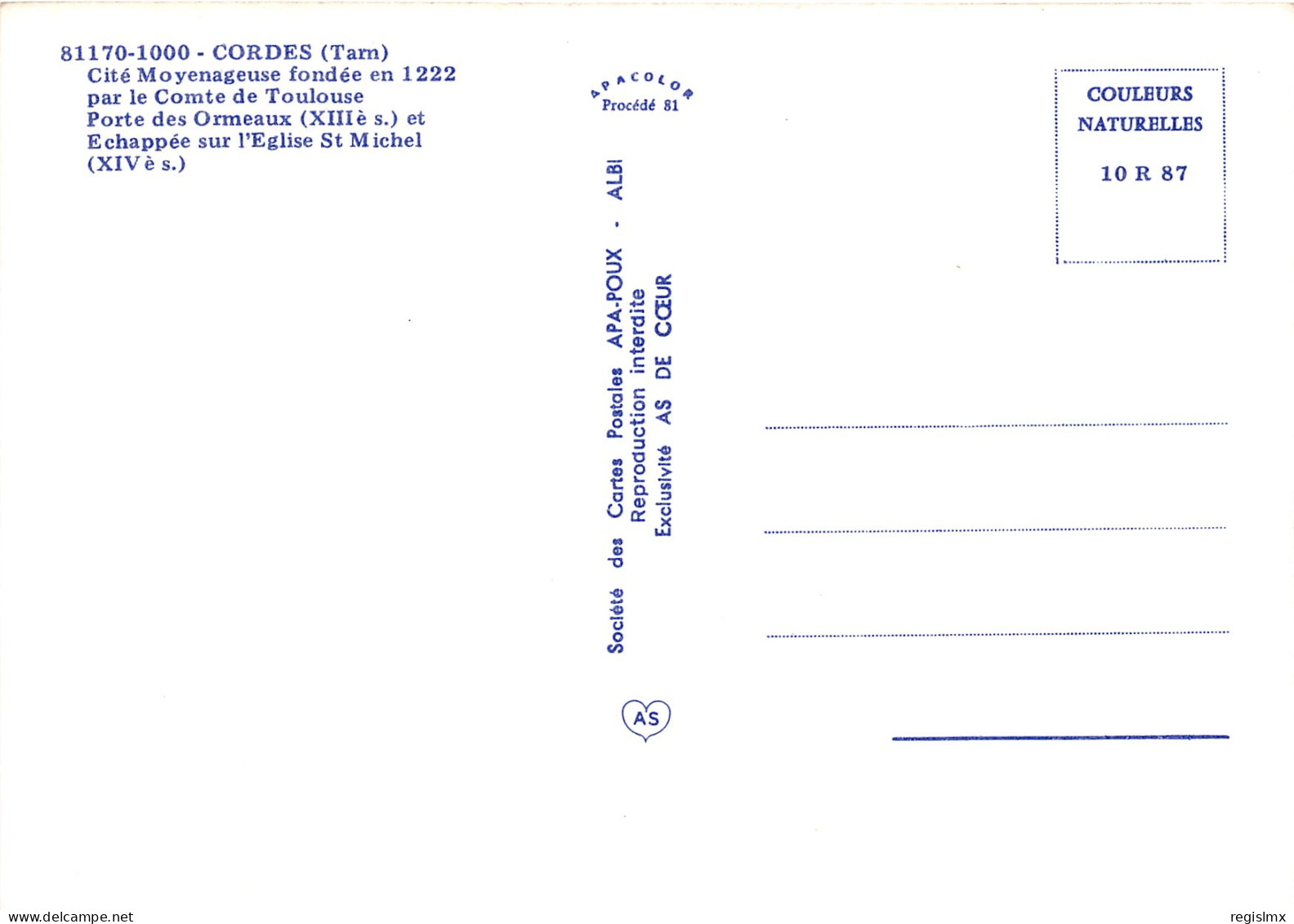 81-CORDES-N°1029-E/0379 - Cordes