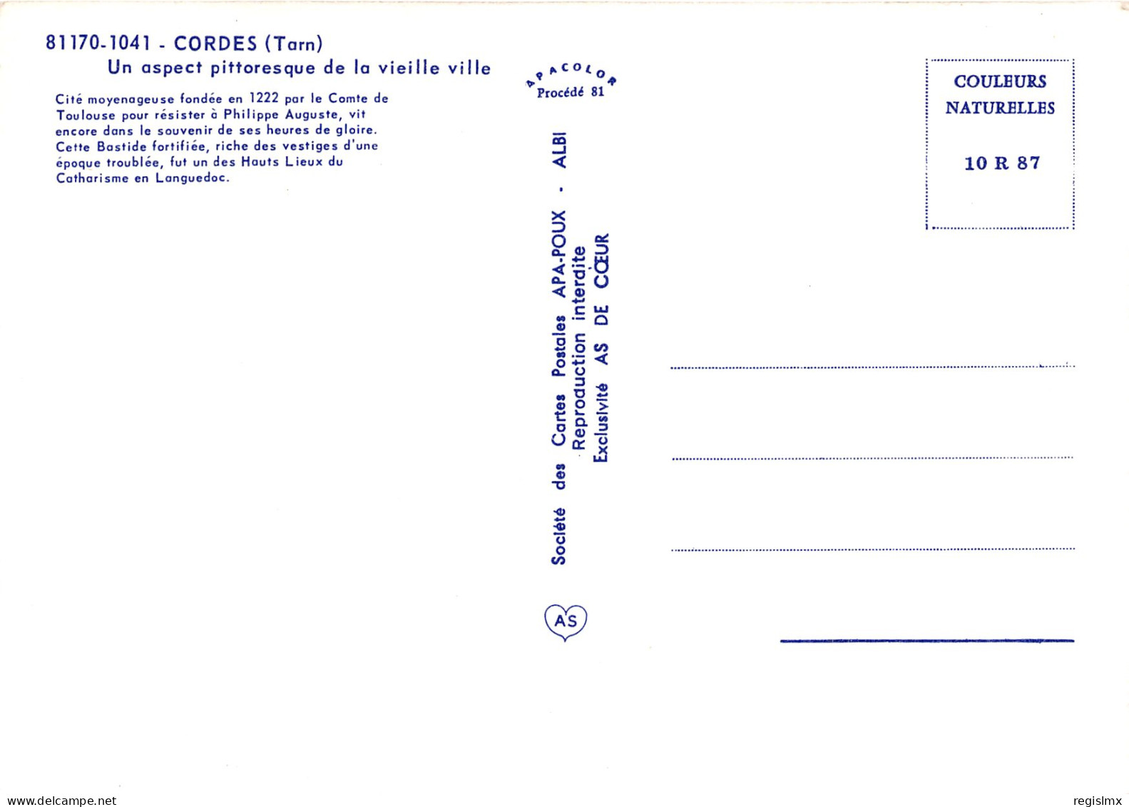 81-CORDES-N°1029-E/0371 - Cordes