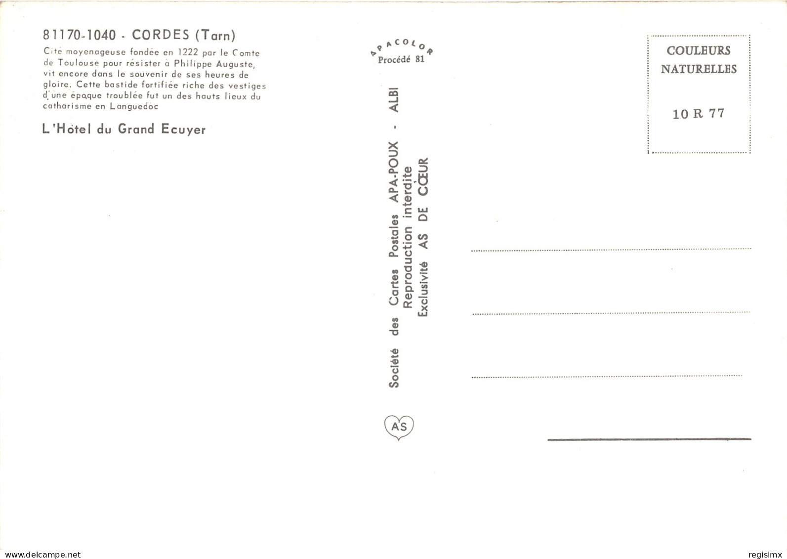 81-CORDES-N°1029-E/0351 - Cordes