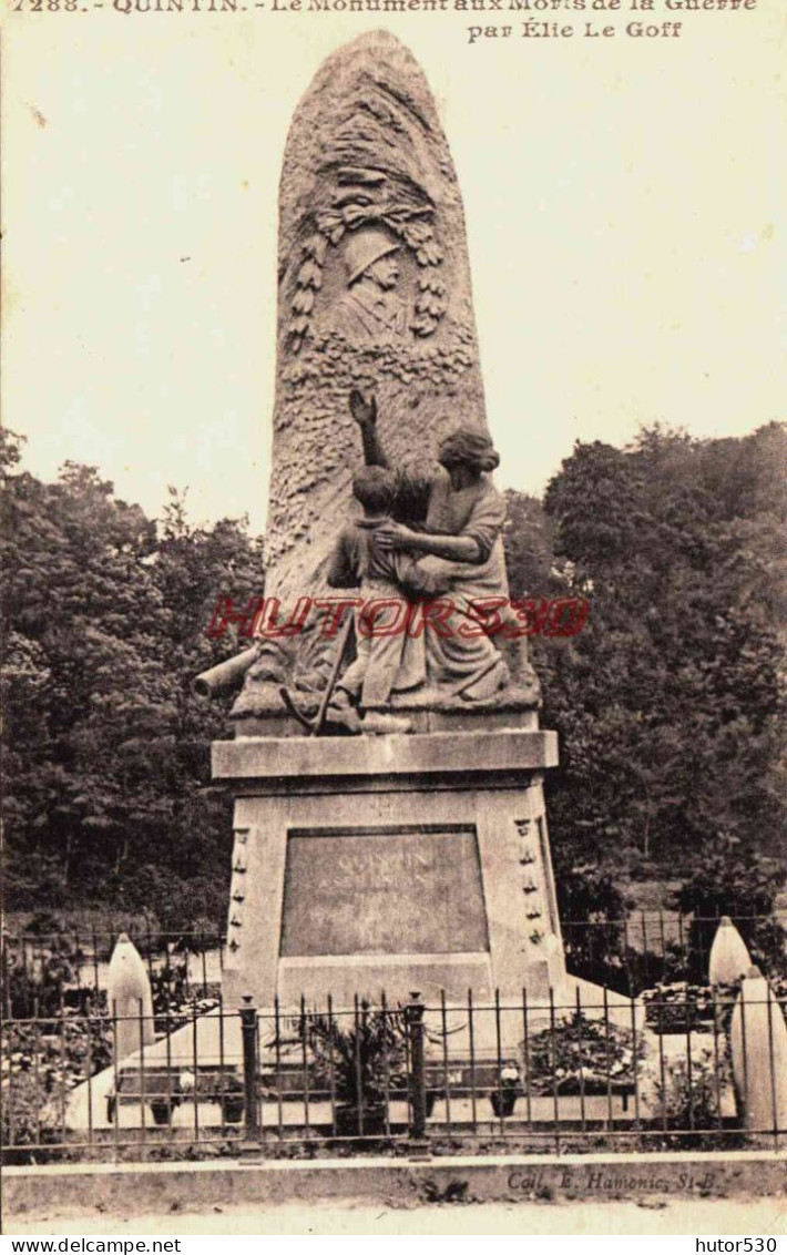 CPA QUINTIN - COTES D'ARMOR - LE MONUMENT AUX MORTS - Quintin