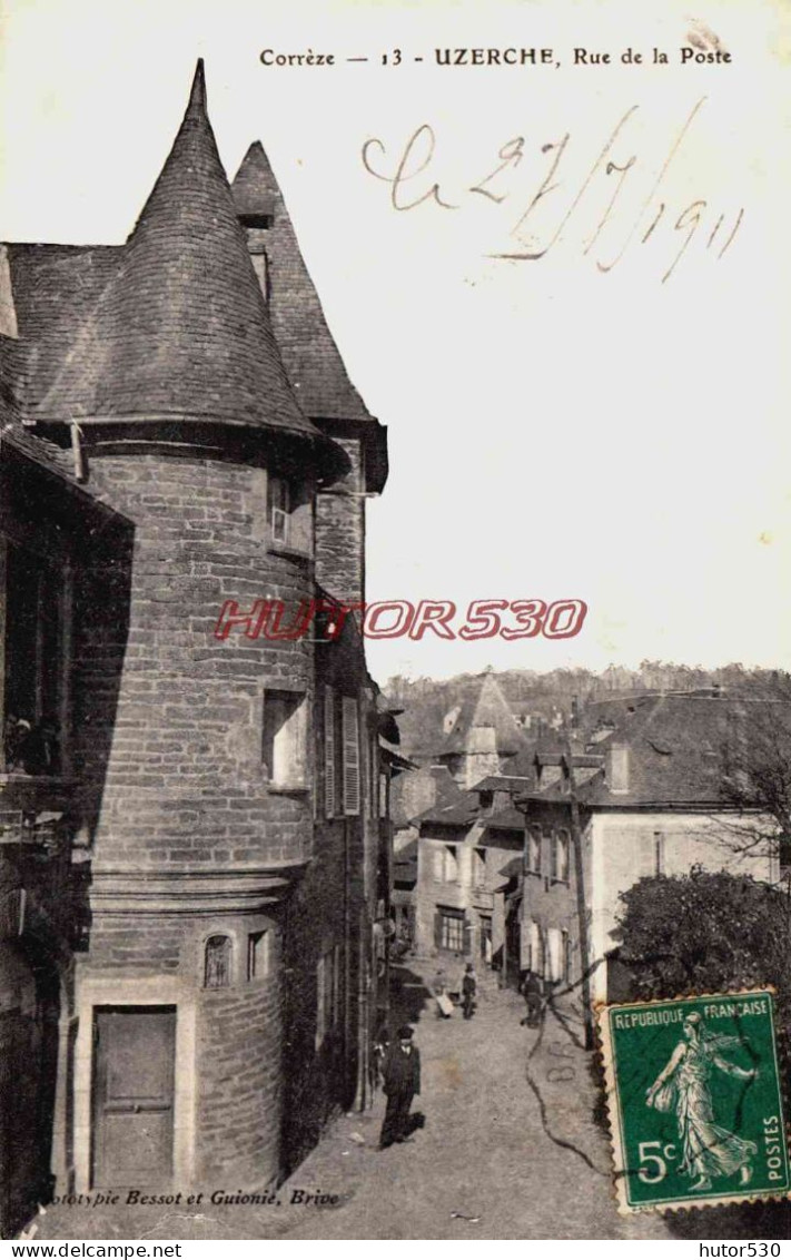 CPA UZERCHE - CORREZE - RUE DE LA POSTE - Uzerche