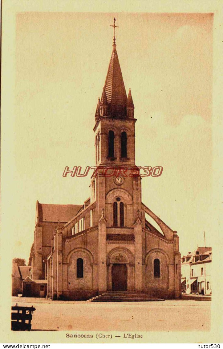 CPA SANCOINS - CHER - L'EGLISE - Sancoins