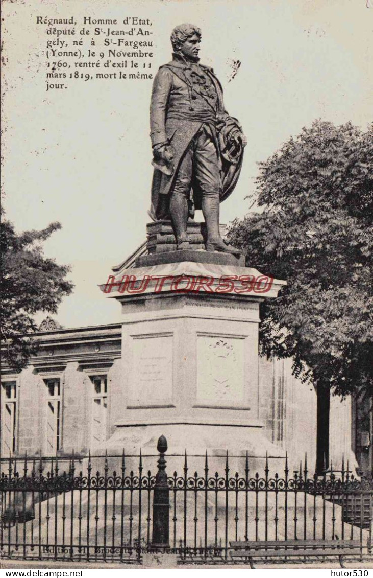 CPA SAINT JEAN D'ANGELY - CHARENTE MARITIME - STATUE DE REGNAUD - Saint-Jean-d'Angely