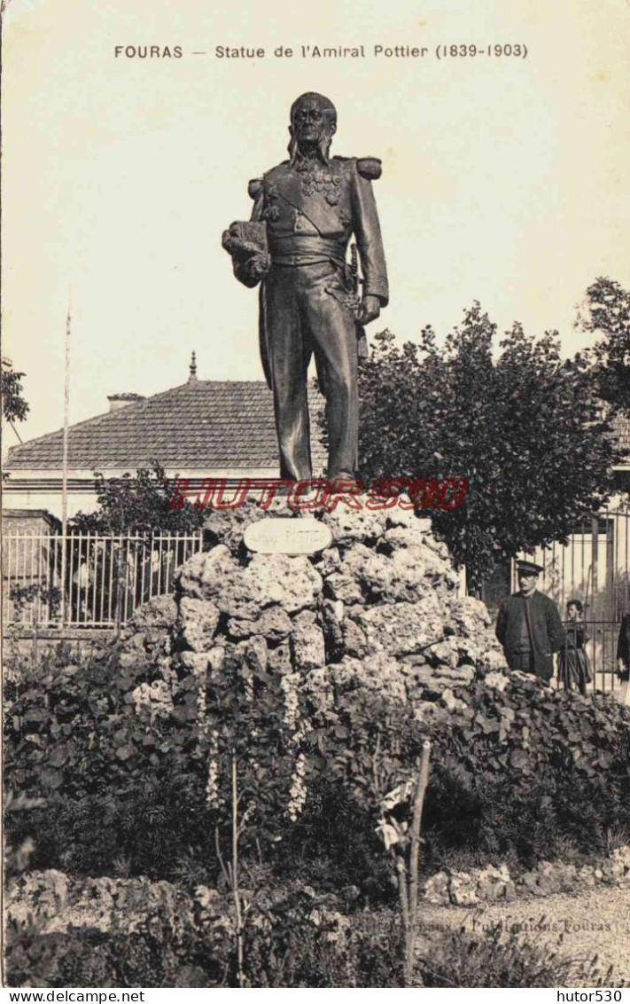 CPA FOURAS - CHARENTE MARITIME - STATUE DE L'AMIRAL POTTIER - Fouras-les-Bains