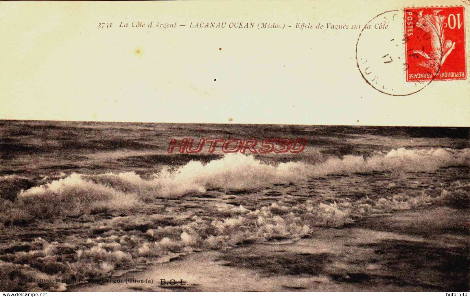 CPA LACANAU OCEAN - GIRONDE - EFFETS DE VAGUES - Autres & Non Classés