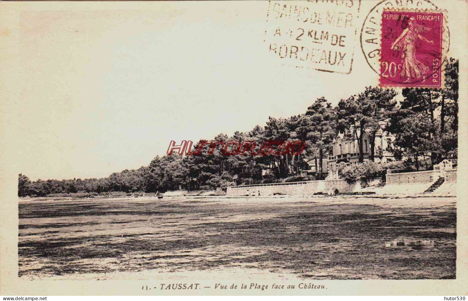 CPA TAUSSAT - GIRONDE - PLAGE ET CHATEAU - Other & Unclassified