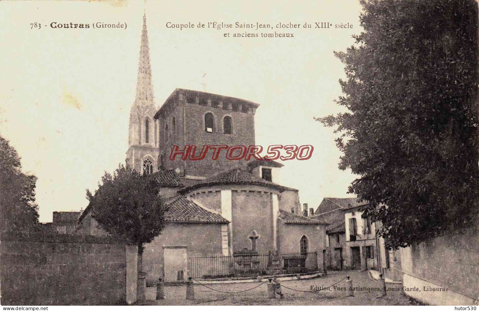 CPA COUTRAS - GIRONDE - L'EGLISE - Other & Unclassified