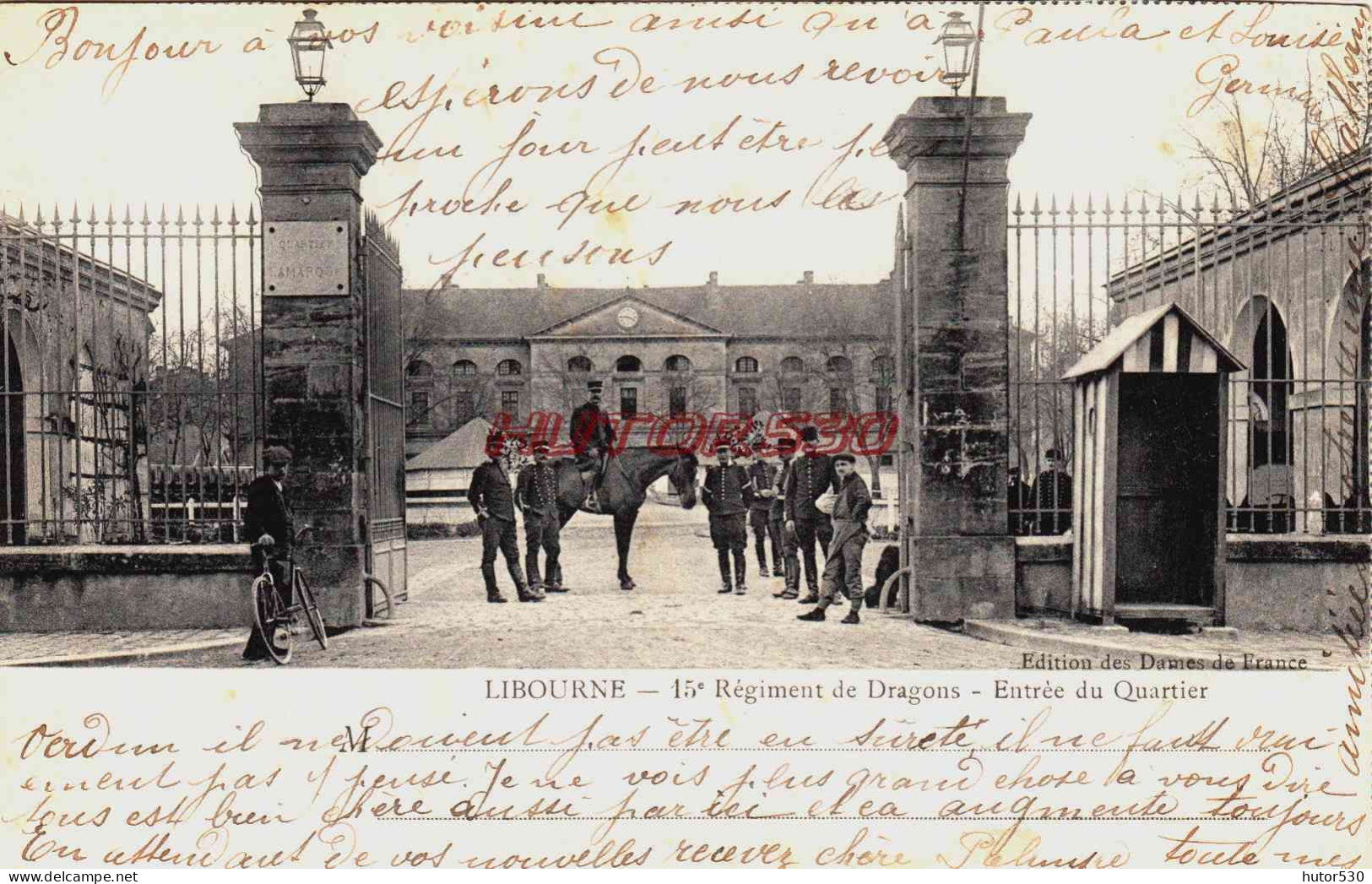 CPA LIBOURNE - GIRONDE - 15E REGIMENT DE DRAGONS - Libourne