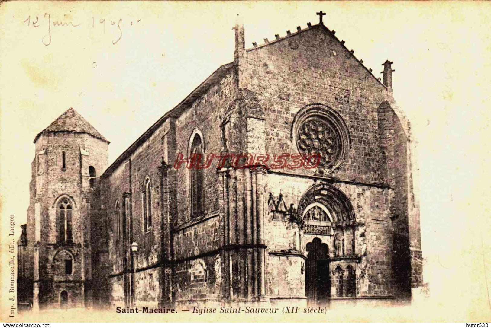 CPA SAINT MACAIRE - GIRONDE - L'EGLISE - Other & Unclassified