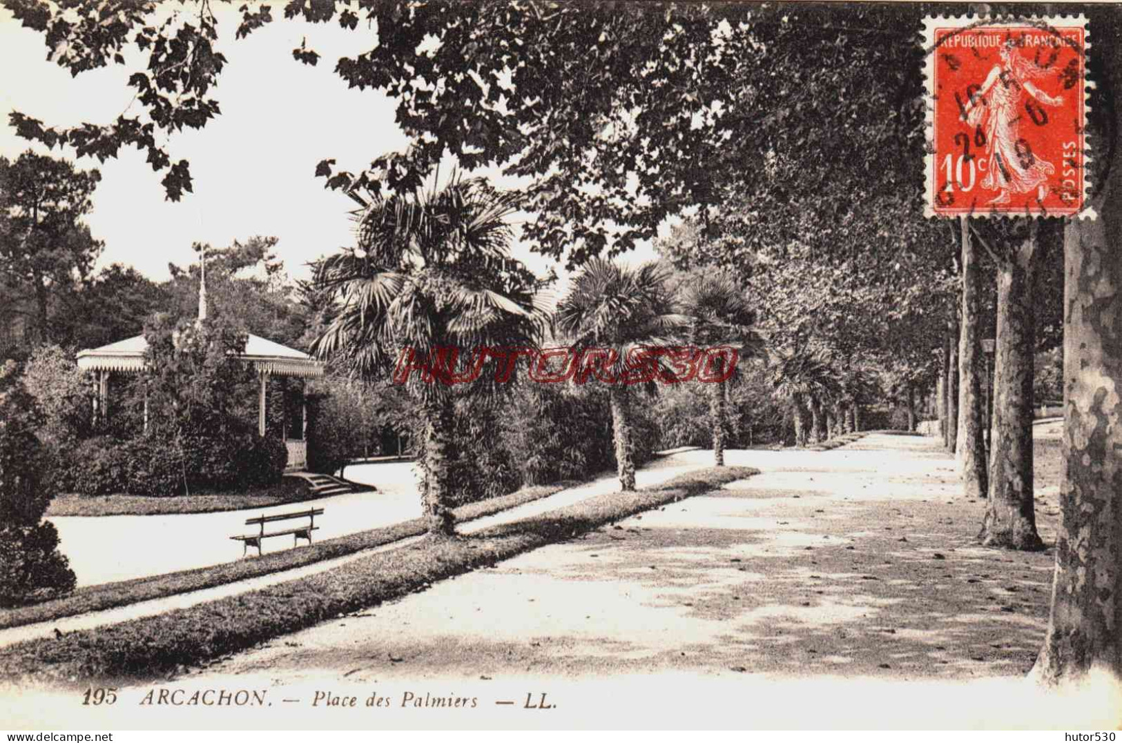 CPA ARCACHON - GIRONDE - PLACE DES PALMIERS - Arcachon