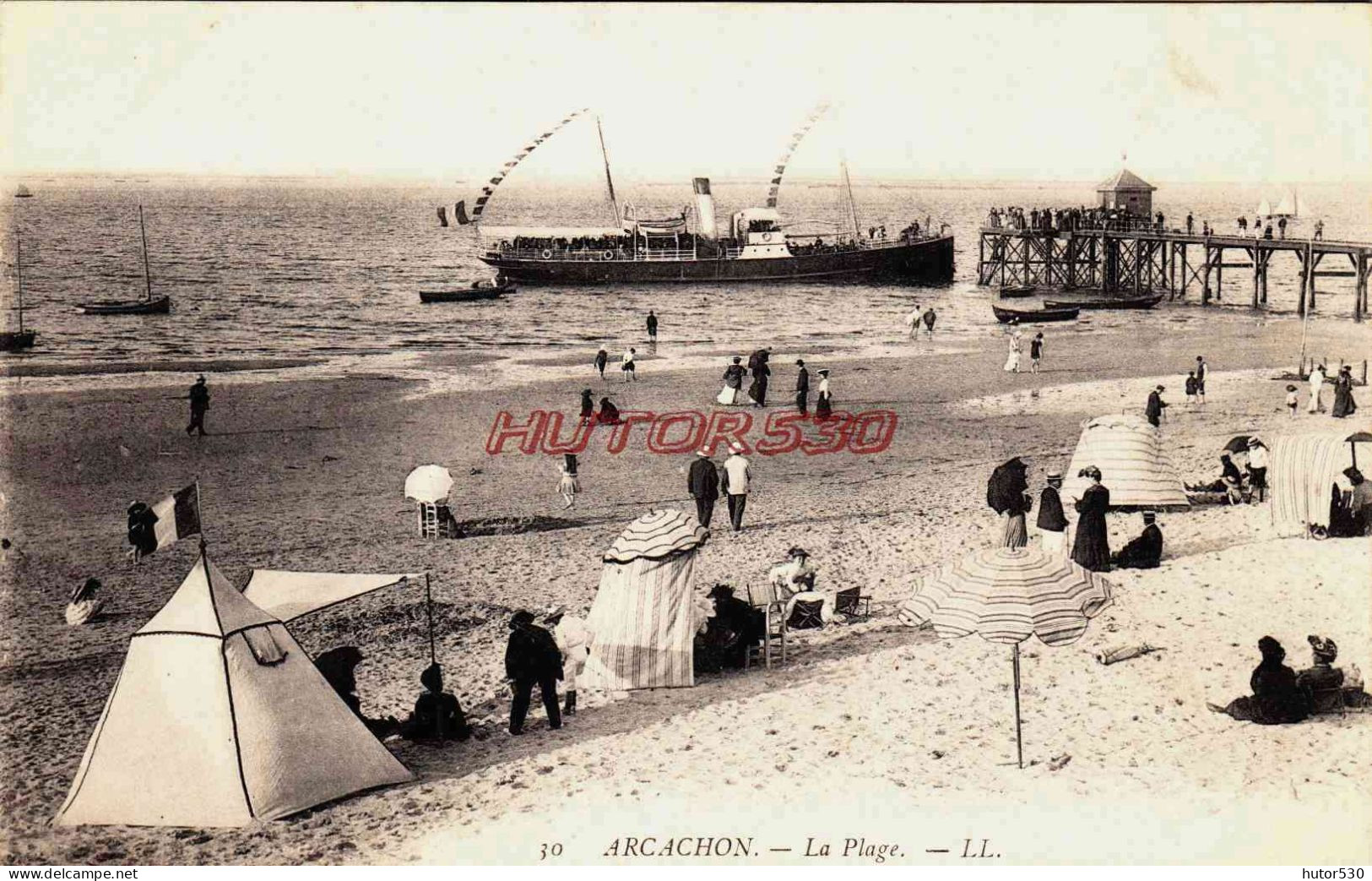 CPA ARCACHON - GIRONDE - LA PLAGE - Arcachon