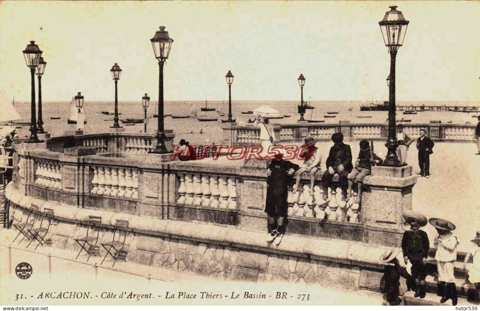 CPA ARCACHON - GIRONDE - LA PLACE THIERS - LE BASSIN - Arcachon