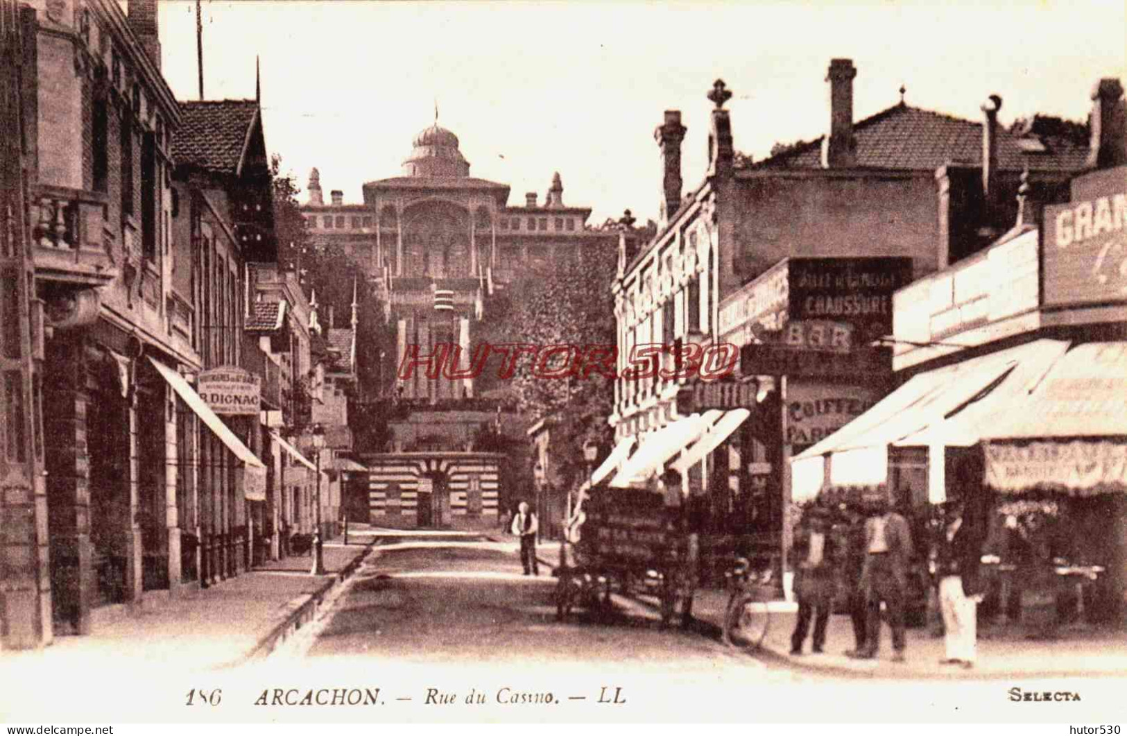 CPA ARCACHON - GIRONDE - RUE DU CASINO - Arcachon