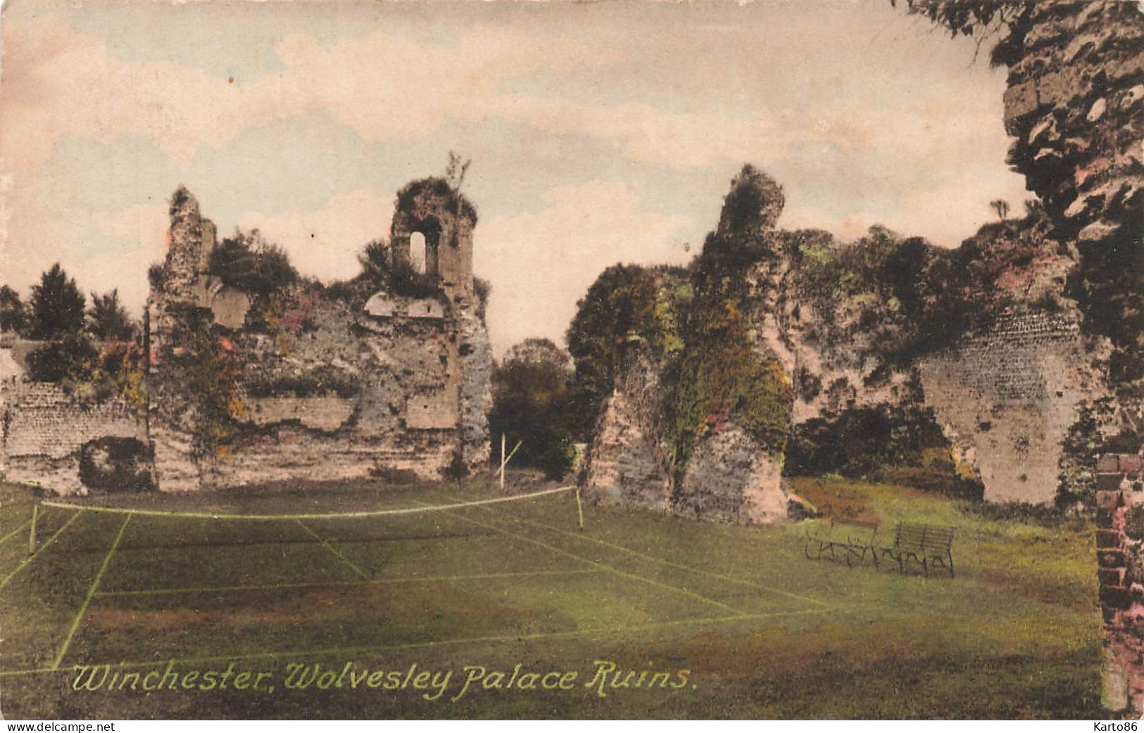 Winchester , Wolvesley Palace Ruins * Le Court De Tennis * Sport Uk - Tennis