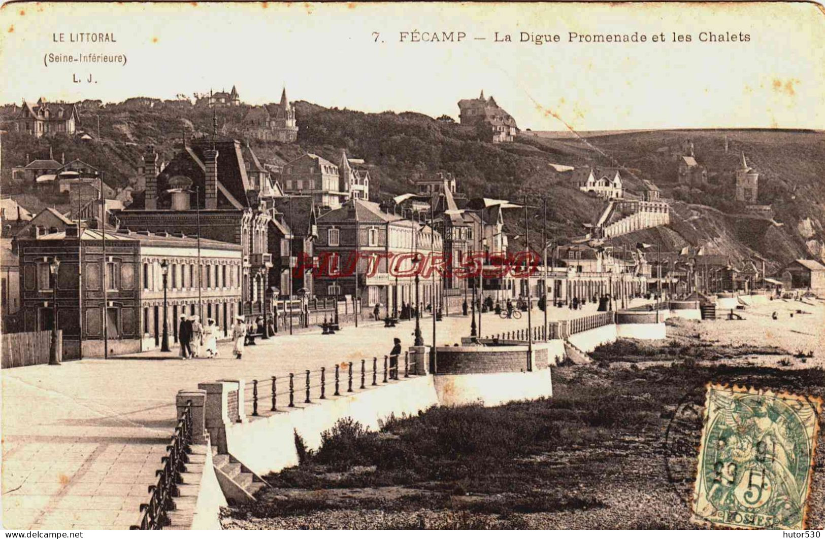 CPA FECAMP - SEINE MARITIME - LA DIGUE PROMENADE ET LES CHALETS - Fécamp