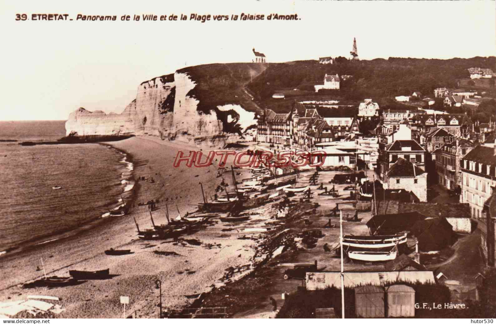 CPA ETRETAT - SEINE MARITIME - PANORAMA DE LA VILLE - Etretat