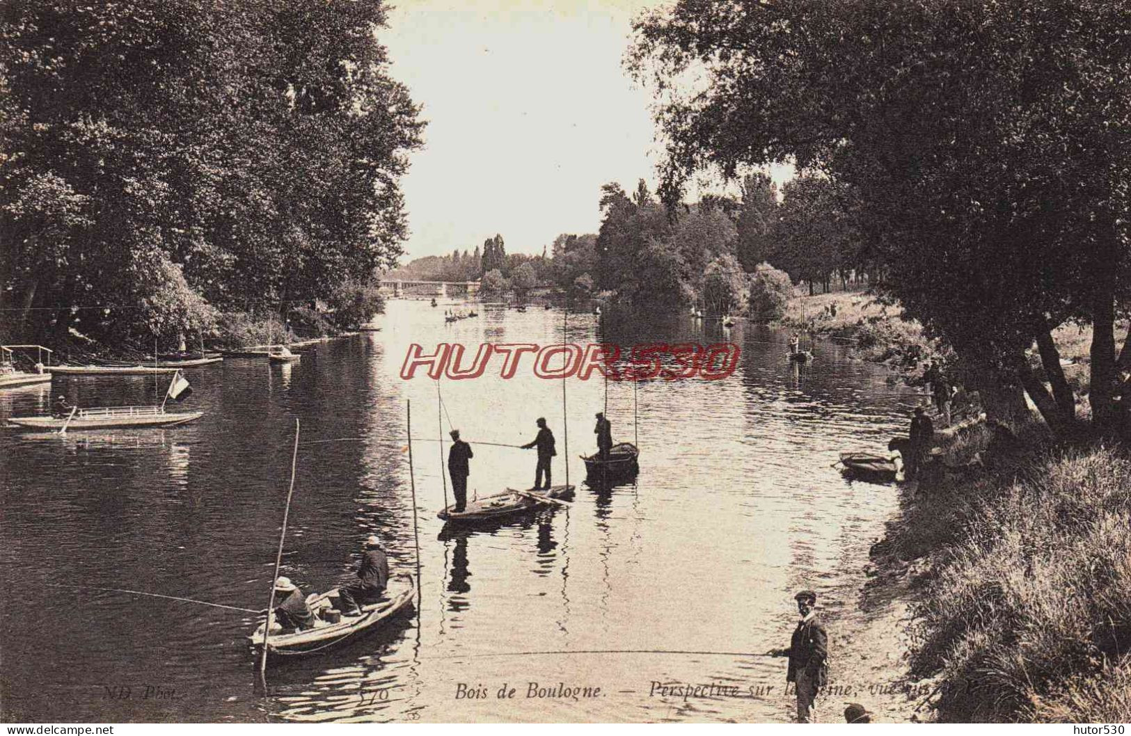 CPA PARIS - BOIS DE BOULOGNE - PECHEURS - Parken, Tuinen