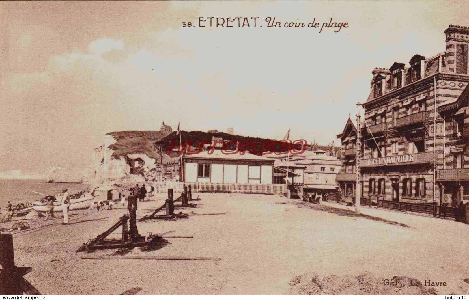 CPA ETRETAT - SEINE MARITIME - UN COIN DE PLAGE - Etretat