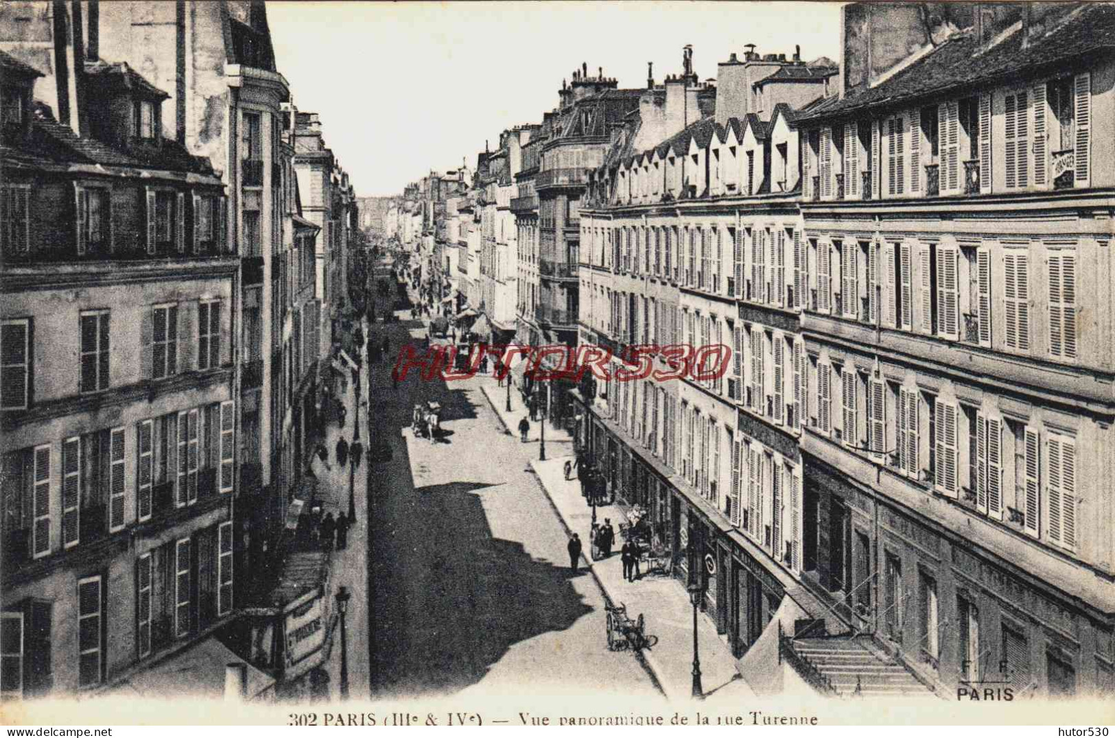 CPA PARIS - LA RUE TURENNE - Cafés, Hoteles, Restaurantes