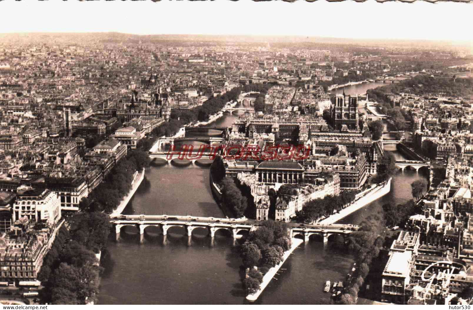 CPSM PARIS - ILE DE LA CITE VUE D'AVION - Multi-vues, Vues Panoramiques