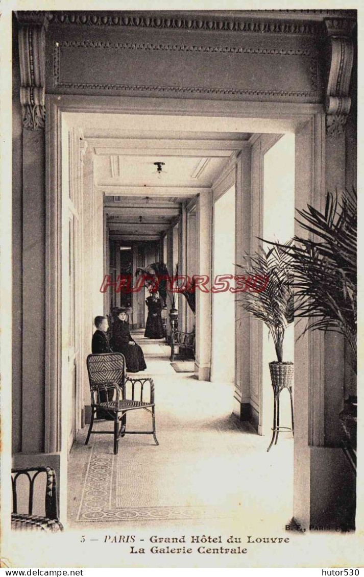 CPA PARIS - GRAND HOTEL DU LOUVRE - Cafés, Hoteles, Restaurantes