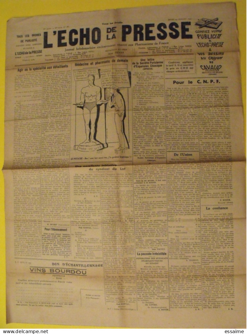 3 N° De L'Echo De La Presse De 1931. Pharmaciens De France CNPF Toxiques Jurisprudence - Other & Unclassified