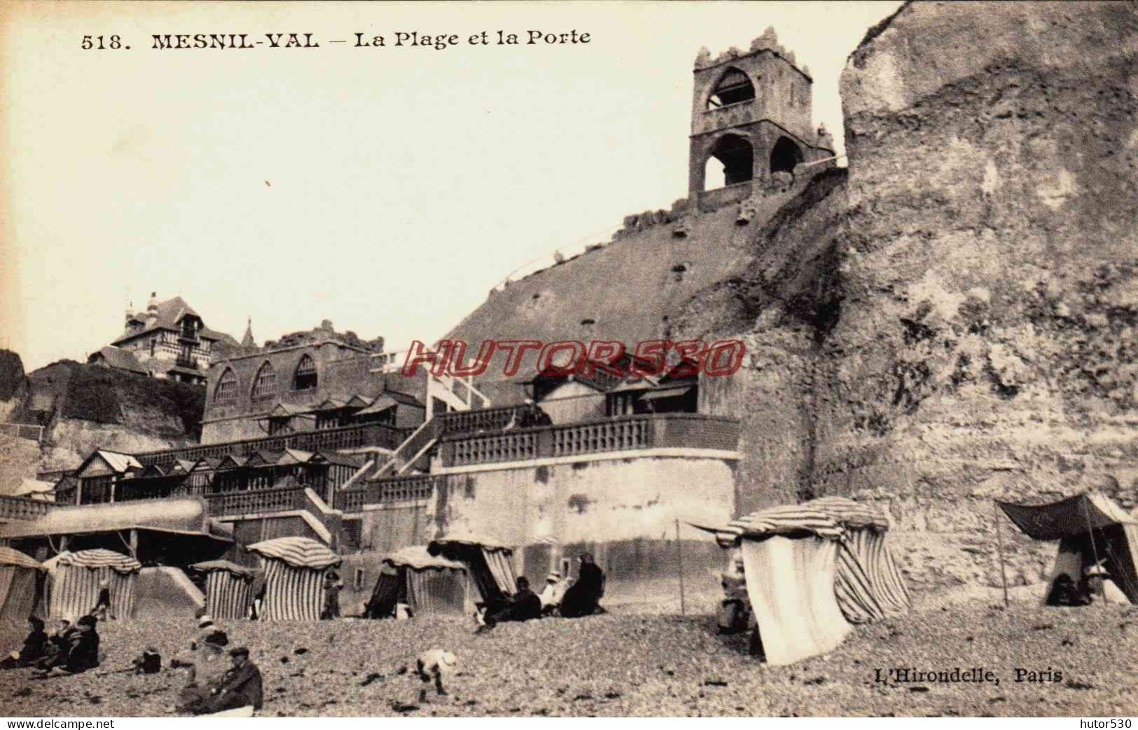 CPA MESNIL VAL - SEINE MARITIME - LA PLAGE ET LA PORTE - Mesnil-Val