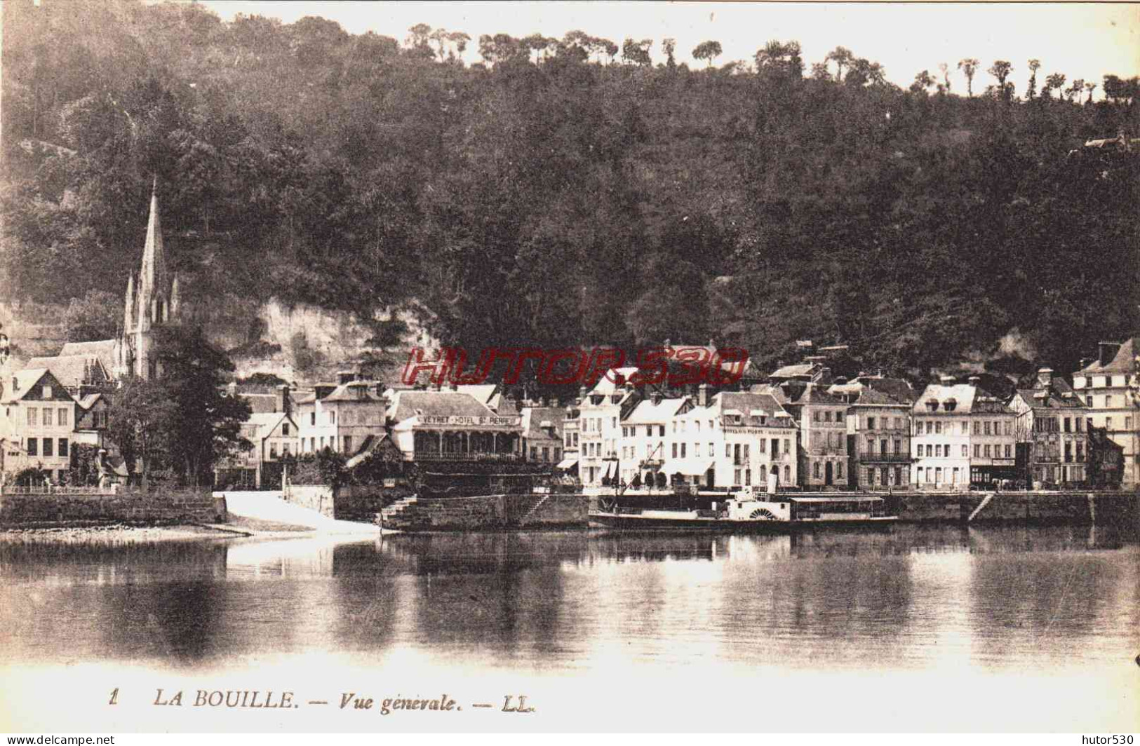 CPA LA BOUILLE - SEINE MARITIME - VUE GENERALE - La Bouille