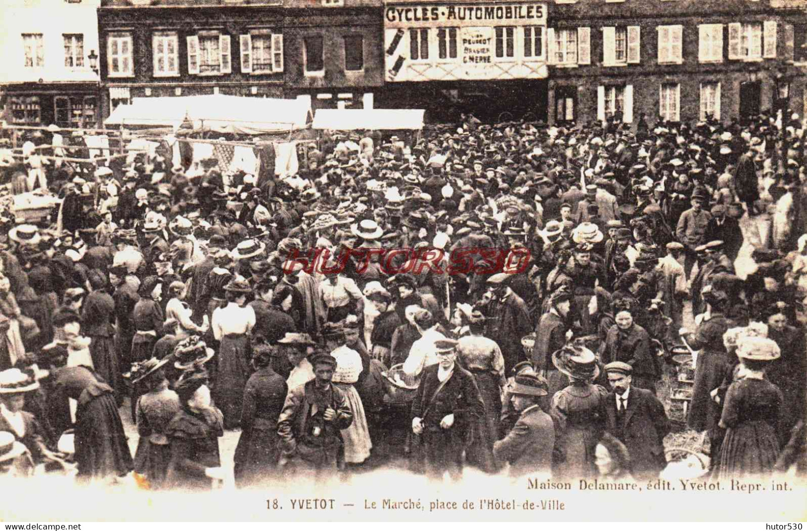 CPA YVETOT - SEINE MARITIME - LE MARCHE PLACE DE L'HOTEL DE VILLE - Autres & Non Classés