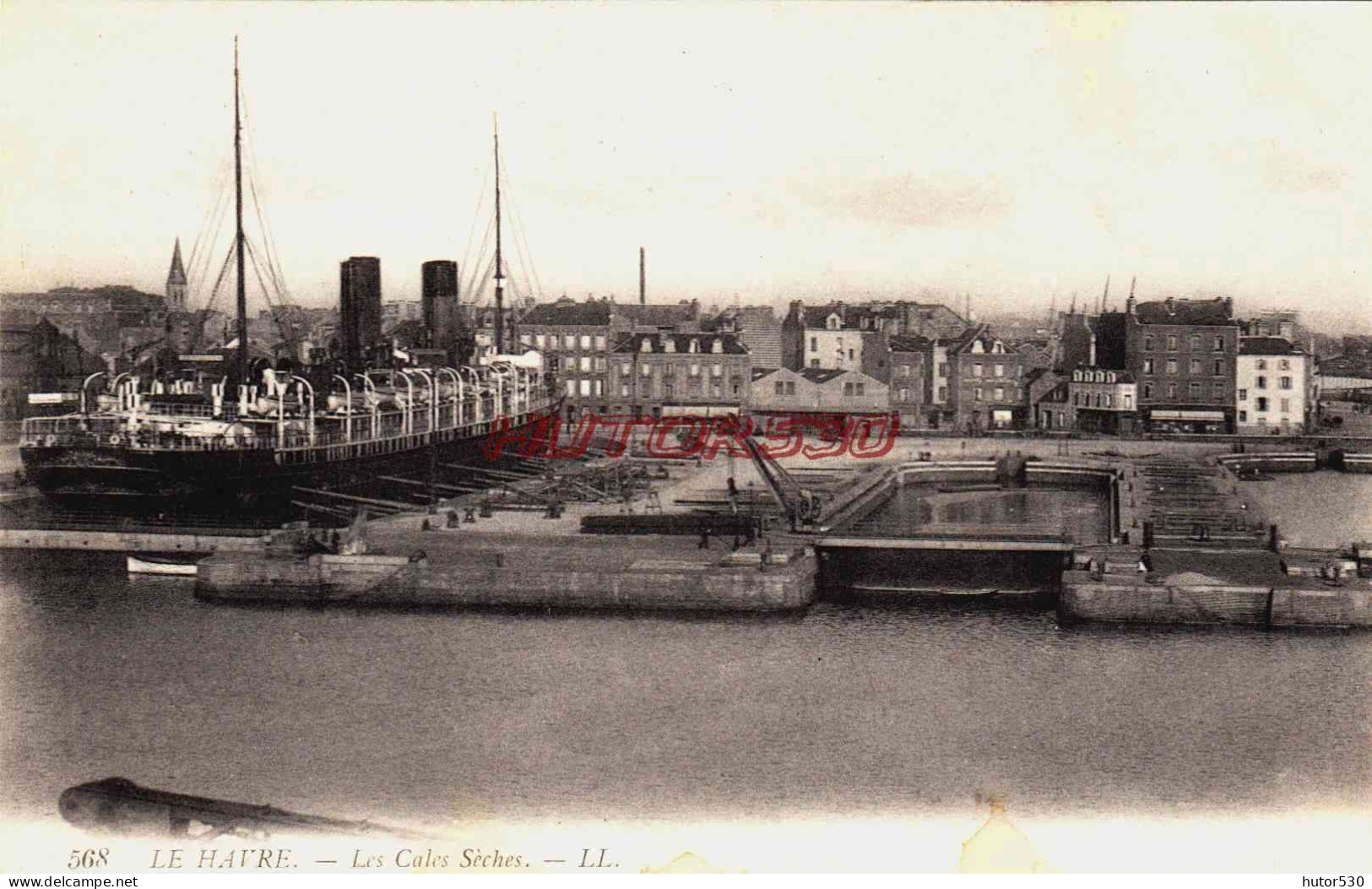 CPA LE HAVRE - SEINE MARITIME - LES CALES SECHES - Port