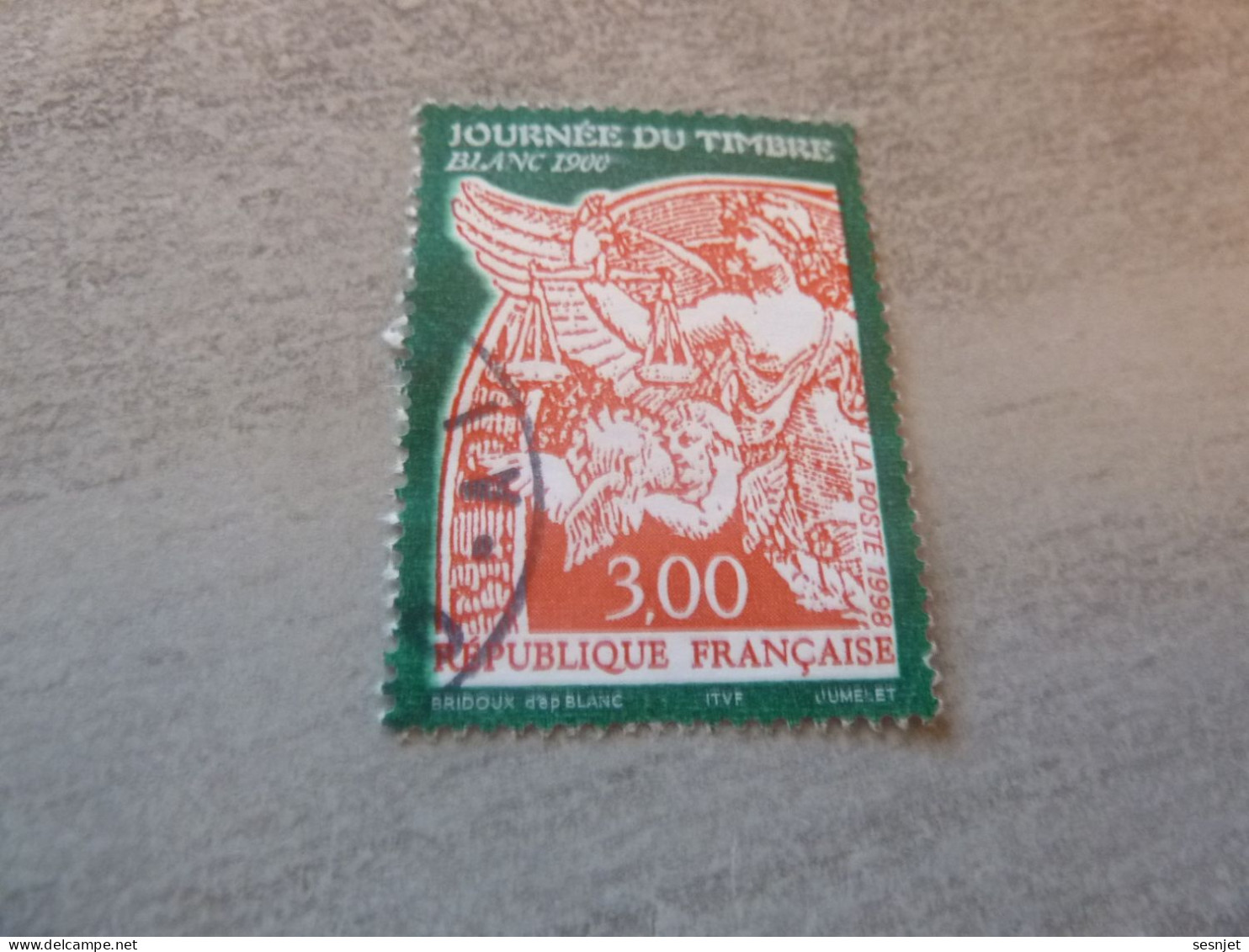 Blanc 1900 - 3f. - Yt 3136 - Orange Sur Vert - Oblitéré - Année 1998 - - Used Stamps