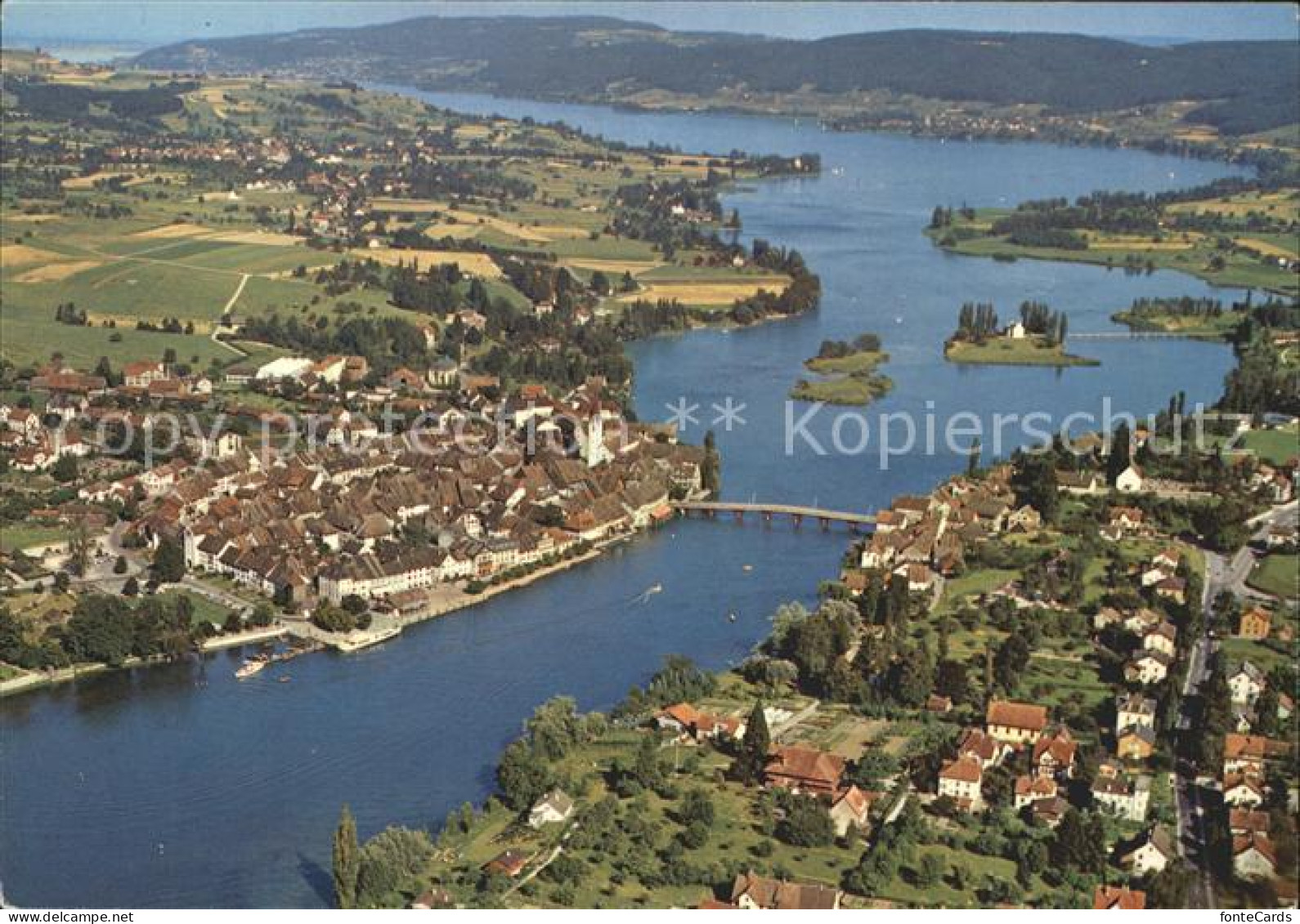 12264731 Stein Rhein Fliegeraufnahme Mit Untersee  Stein Am Rhein - Sonstige & Ohne Zuordnung