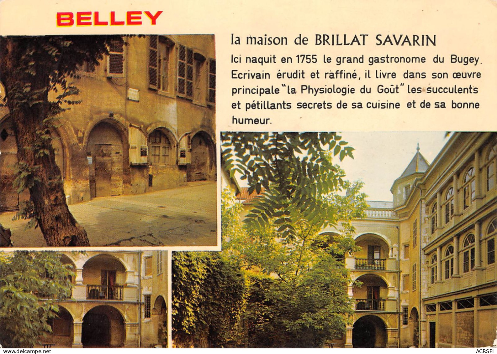 BELLEY Maison Natale De Brillat Savarin 4(scan Recto-verso) MA2205 - Belley